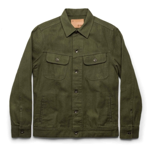 Taylor Stitch Other - Taylor Stitch Long Haul Jacket Olive Herringbone